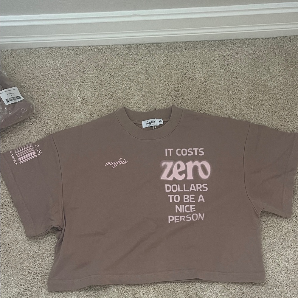Mayfair Brown Graphic Crop Top